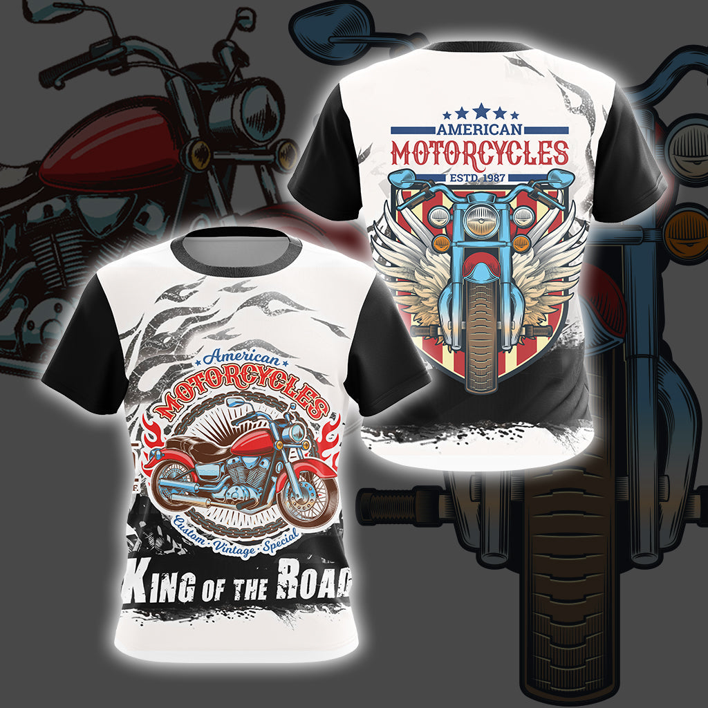 American Motorcycles King Of The Road Unisex 3D T-shirt
