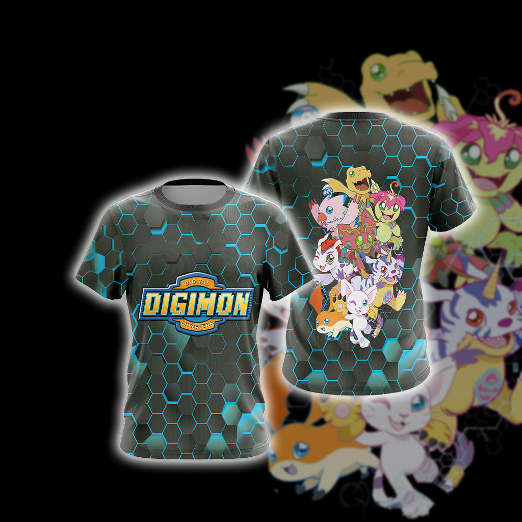 Digimon New Version Unisex 3D T-shirt   