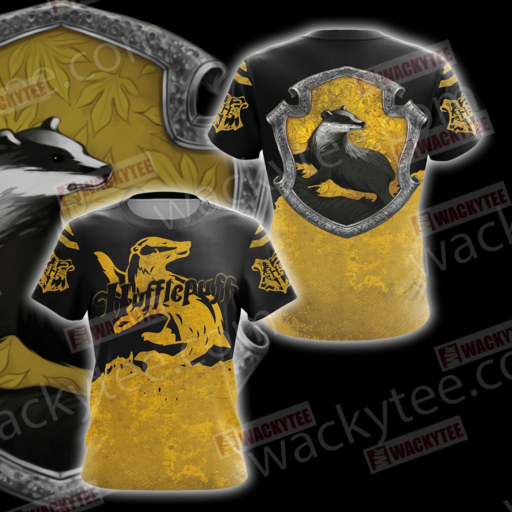 Hufflepuff House Harry Potter New Version Unisex 3D T-shirt