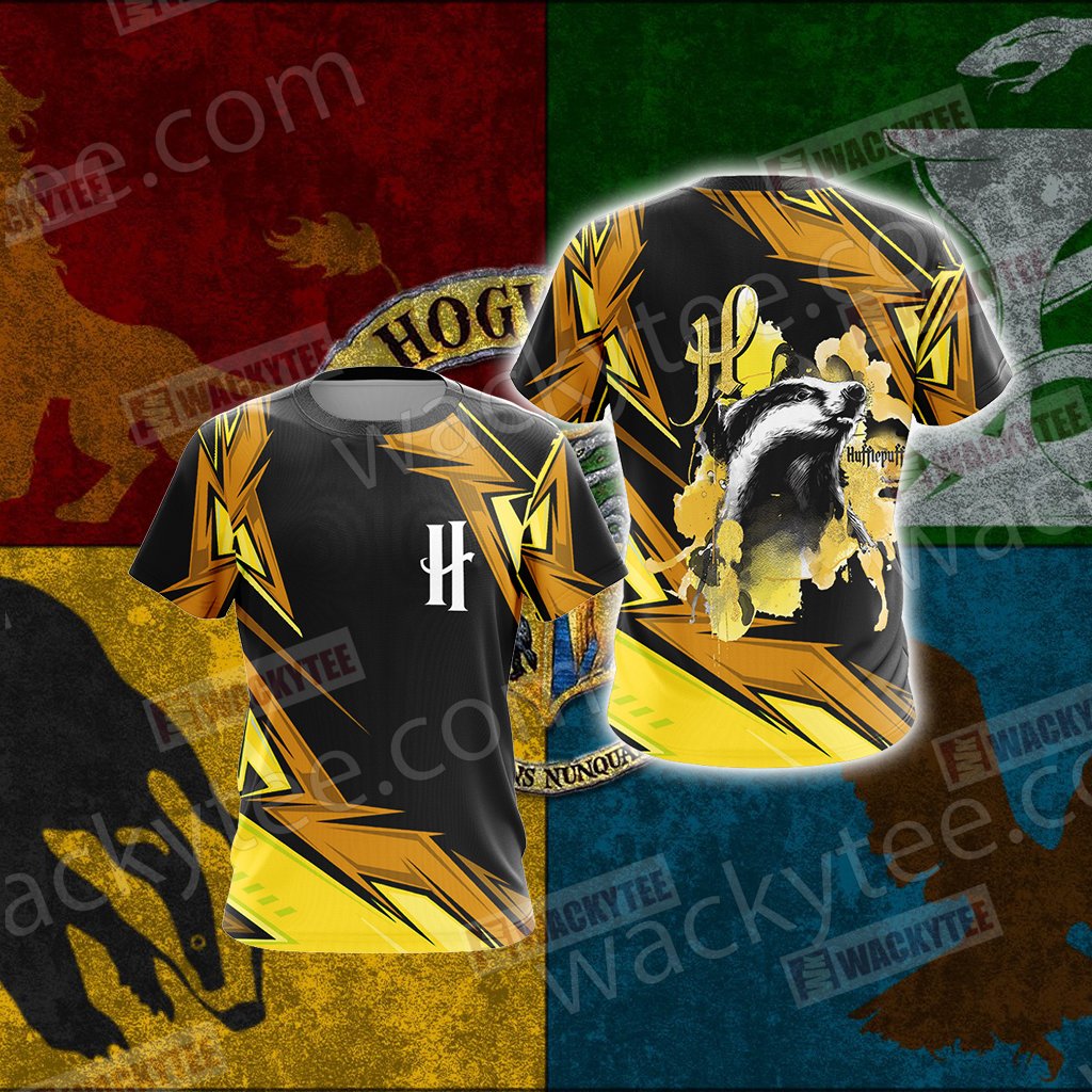 Harry Potter - Hufflepuff House Wacky Style Unisex 3D T-shirt