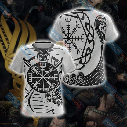 Vikings - Vegvisir symbol Unisex 3D T-shirt