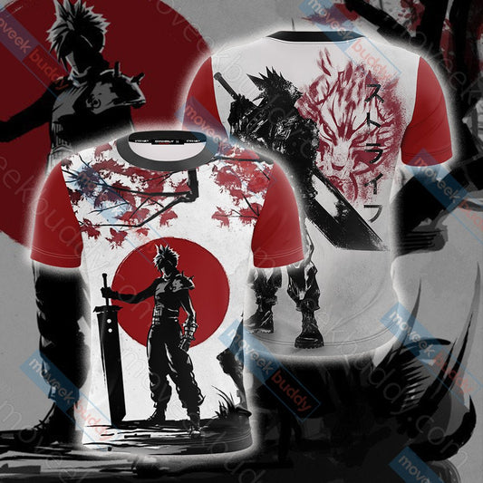 Final Fantasy 7 Cloud Strife T-shirt Zip Hoodie Pullover Hoodie T-shirt