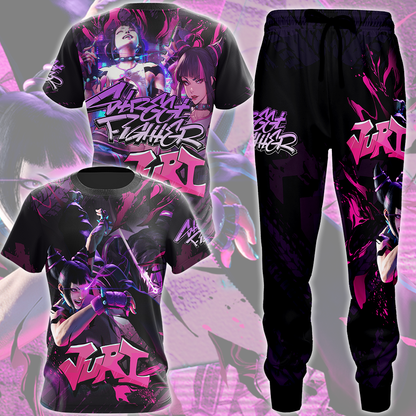 Street Fighter 6 Juri Video Game All Over Printed T-shirt Tank Top Zip Hoodie Pullover Hoodie Hawaiian Shirt Beach Shorts Joggers