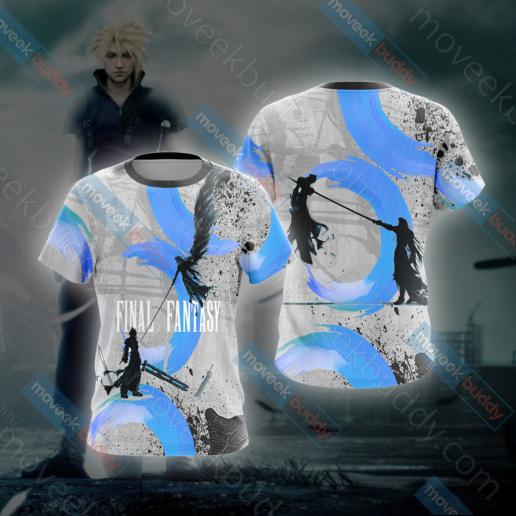 Final Fantasy VII - Cloud vs Sephiroth Unisex 3D T-shirt   