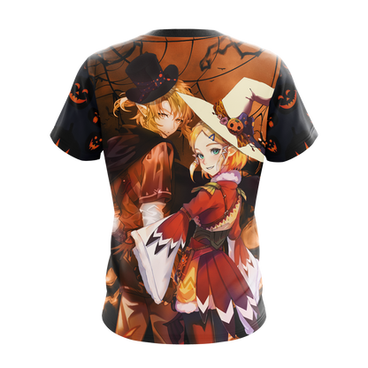 The Legend of Zelda Link & Zelda Halloween All Over Print T-shirt Zip Hoodie Pullover Hoodie