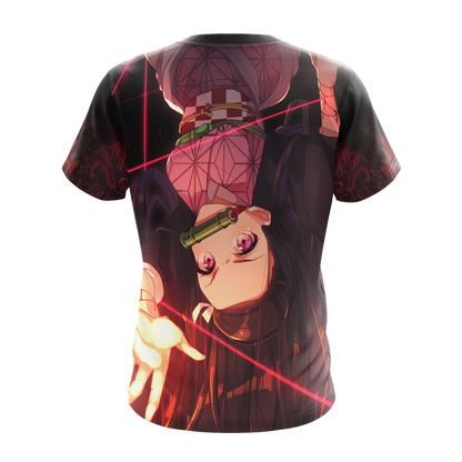 Nezuko Demon Slayer All Over Print T-shirt Zip Hoodie Pullover Hoodie