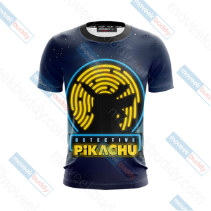 Pokemon Detective Pikachu Unisex 3D T-shirt   