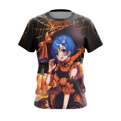 Rem Re:Zero Halloween All Over Print T-shirt Zip Hoodie Pullover Hoodie
