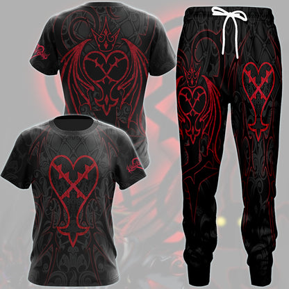Kingdom Hearts Symbols The Heartless Emblem Video Game All Over Printed T-shirt Tank Top Zip Hoodie Pullover Hoodie Hawaiian Shirt Beach Shorts Joggers