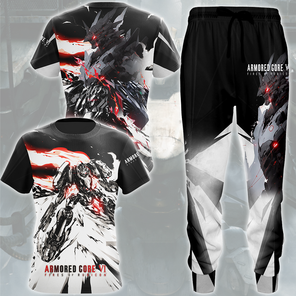 Armored Core VI: Fires of Rubicon Video Game All Over Printed T-shirt Tank Top Zip Hoodie Pullover Hoodie Hawaiian Shirt Beach Shorts Joggers