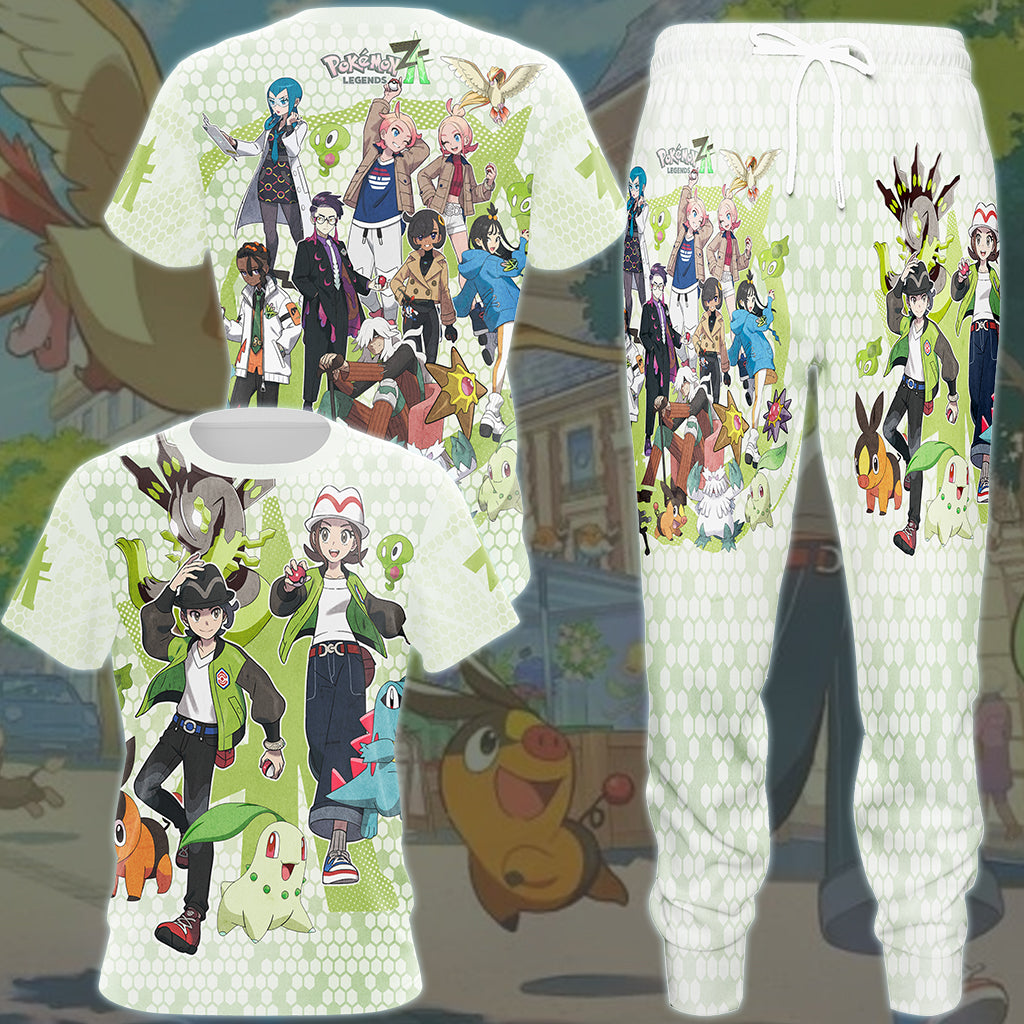 Pokemon Legends Z-A Video Game All Over Printed T-shirt Tank Top Zip Hoodie Pullover Hoodie Hawaiian Shirt Beach Shorts Joggers