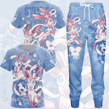 Pokemon Sylveon Video Game All Over Printed T-shirt Tank Top Zip Hoodie Pullover Hoodie Hawaiian Shirt Beach Shorts Joggers