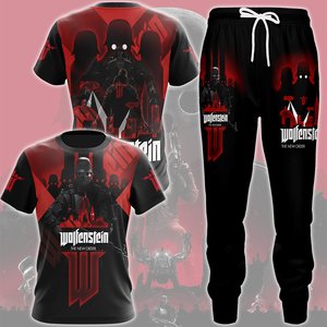 Wolfenstein: The New Order Video Game All Over Printed T-shirt Tank Top Zip Hoodie Pullover Hoodie Hawaiian Shirt Beach Shorts Joggers   