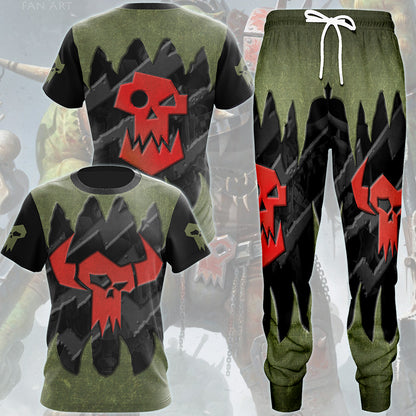 Warhammer 40K Ork Battleworn Insignia All Over Printed T-shirt Tank Top Zip Hoodie Pullover Hoodie Hawaiian Shirt Beach Shorts Joggers