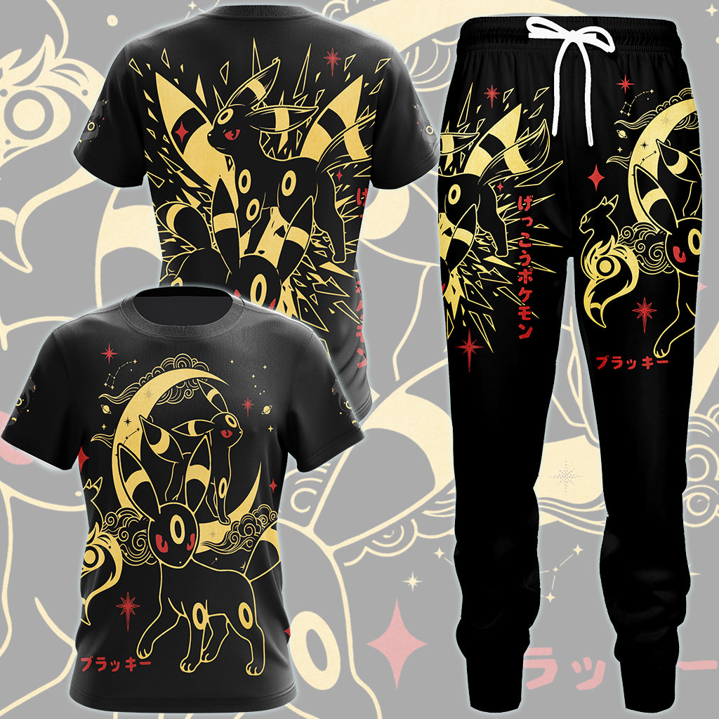 Pokemon Umbreon Video Game All Over Printed T-shirt Tank Top Zip Hoodie Pullover Hoodie Hawaiian Shirt Beach Shorts Joggers
