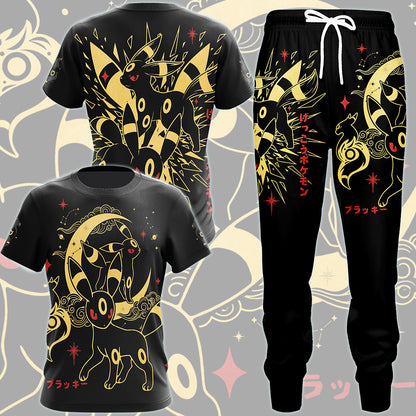 Pokemon Umbreon Video Game All Over Printed T-shirt Tank Top Zip Hoodie Pullover Hoodie Hawaiian Shirt Beach Shorts Joggers