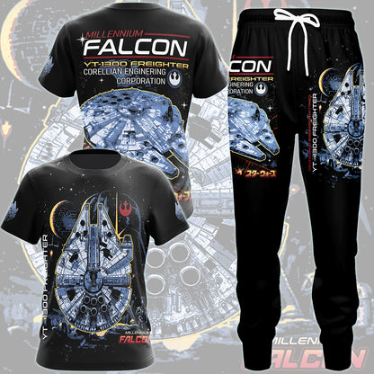 Star Wars Millennium Falcon Video Game All Over Printed T-shirt Tank Top Zip Hoodie Pullover Hoodie Hawaiian Shirt Beach Shorts Joggers