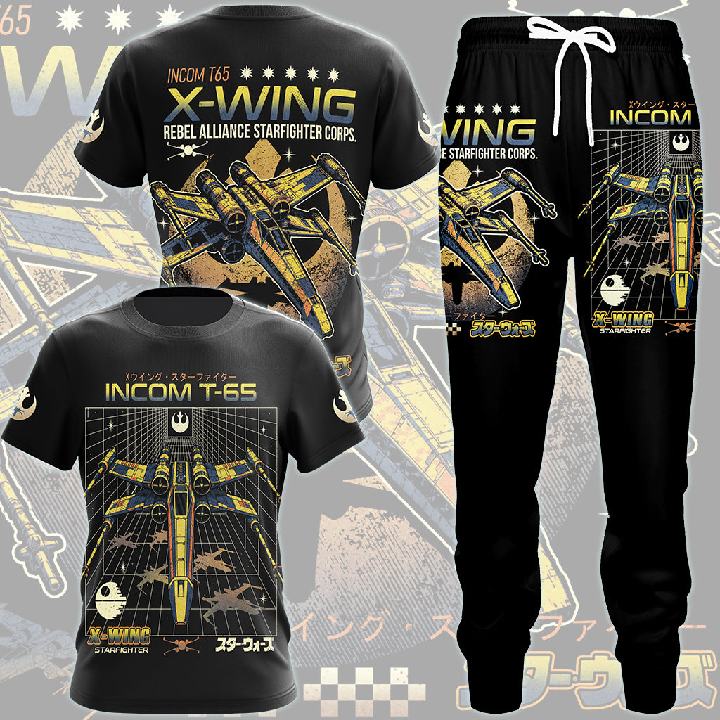 Star Wars X-Wing Star Fighter Video Game All Over Printed T-shirt Tank Top Zip Hoodie Pullover Hoodie Hawaiian Shirt Beach Shorts Joggers