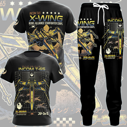 Star Wars X-Wing Star Fighter Video Game All Over Printed T-shirt Tank Top Zip Hoodie Pullover Hoodie Hawaiian Shirt Beach Shorts Joggers