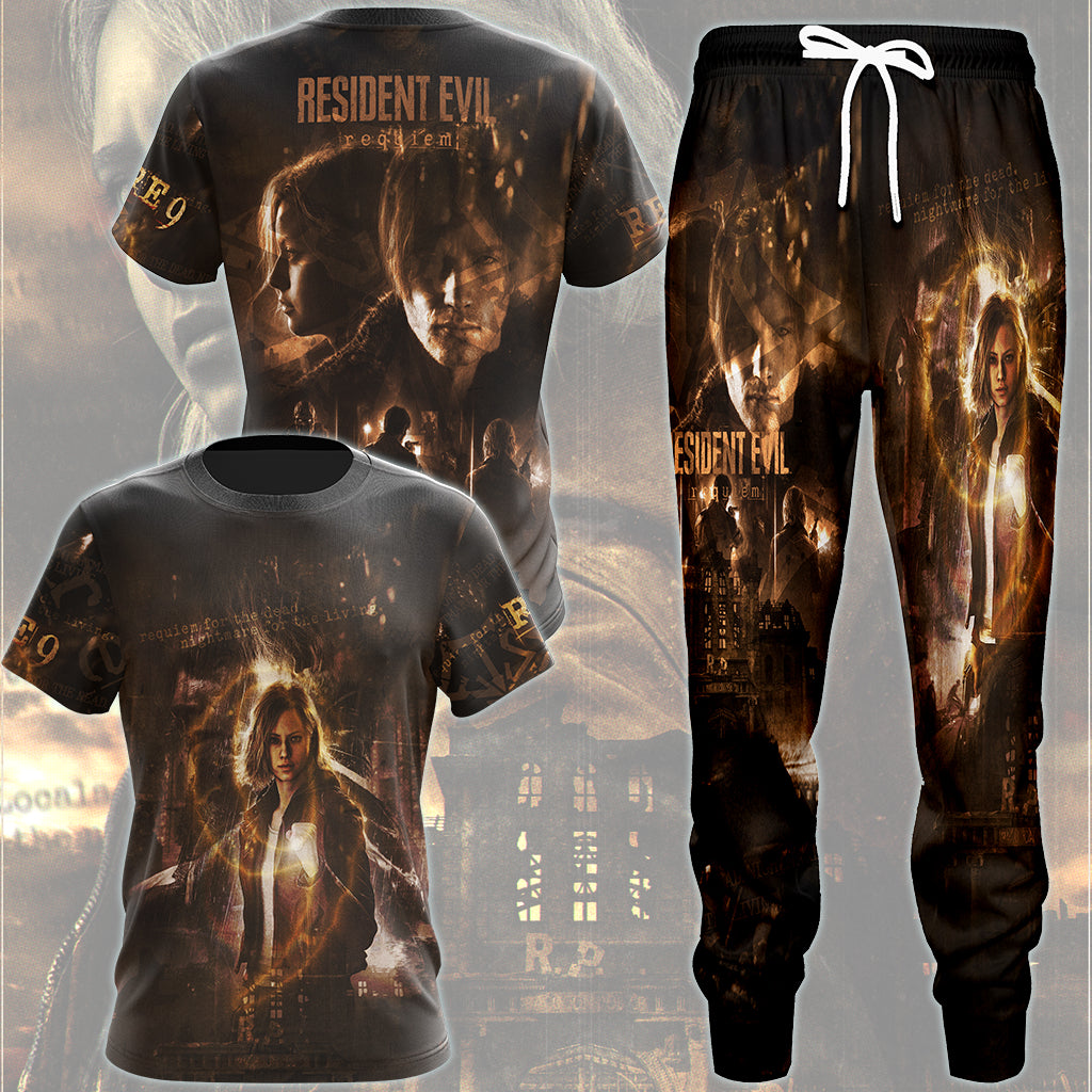 Resident Evil Requiem Video Game All Over Printed T-shirt Tank Top Zip Hoodie Pullover Hoodie Hawaiian Shirt Beach Shorts Joggers