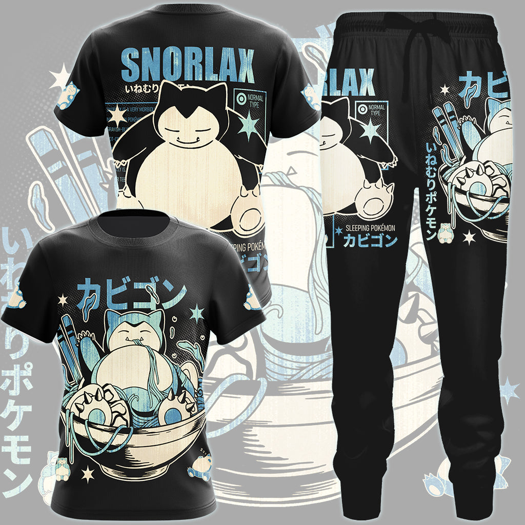 Pokemon Snorlax Video Game All Over Printed T-shirt Tank Top Zip Hoodie Pullover Hoodie Hawaiian Shirt Beach Shorts Joggers
