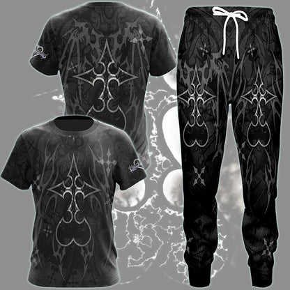 Kingdom Hearts Symbols The Nobody Sigil Video Game All Over Printed T-shirt Tank Top Zip Hoodie Pullover Hoodie Hawaiian Shirt Beach Shorts Joggers