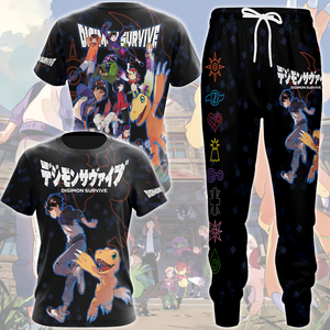 Digimon: Survive Video Game All Over Printed T-shirt Tank Top Zip Hoodie Pullover Hoodie Hawaiian Shirt Beach Shorts Joggers   