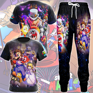 Super Mario Odyssey Video Game All Over Printed T-shirt Tank Top Zip Hoodie Pullover Hoodie Hawaiian Shirt Beach Shorts Joggers   