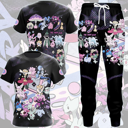 Pokemon Fairy Type Club Video Game All Over Printed T-shirt Tank Top Zip Hoodie Pullover Hoodie Hawaiian Shirt Beach Shorts Joggers