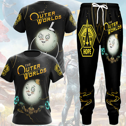 The Outer Worlds Video Game All Over Printed T-shirt Tank Top Zip Hoodie Pullover Hoodie Hawaiian Shirt Beach Shorts Joggers