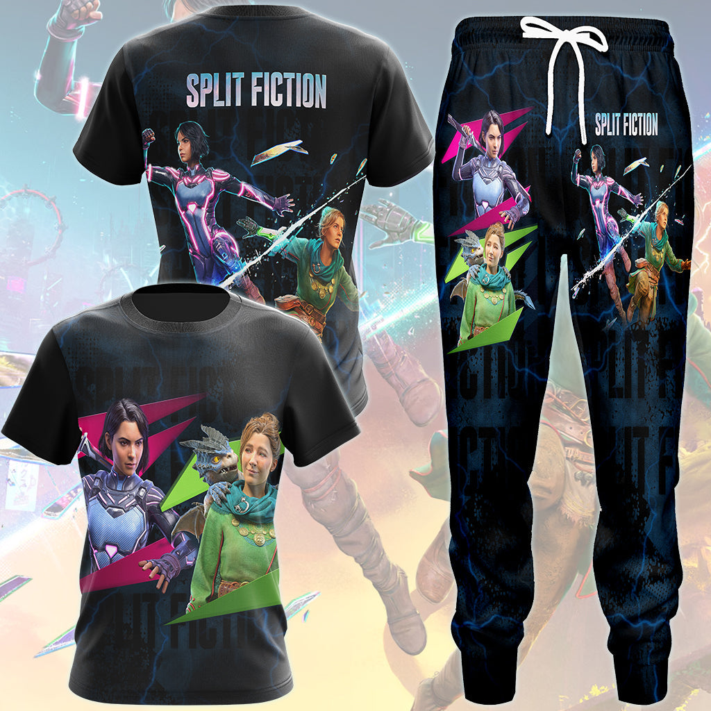 Split Fiction Video Game All Over Printed T-shirt Tank Top Zip Hoodie Pullover Hoodie Hawaiian Shirt Beach Shorts Joggers