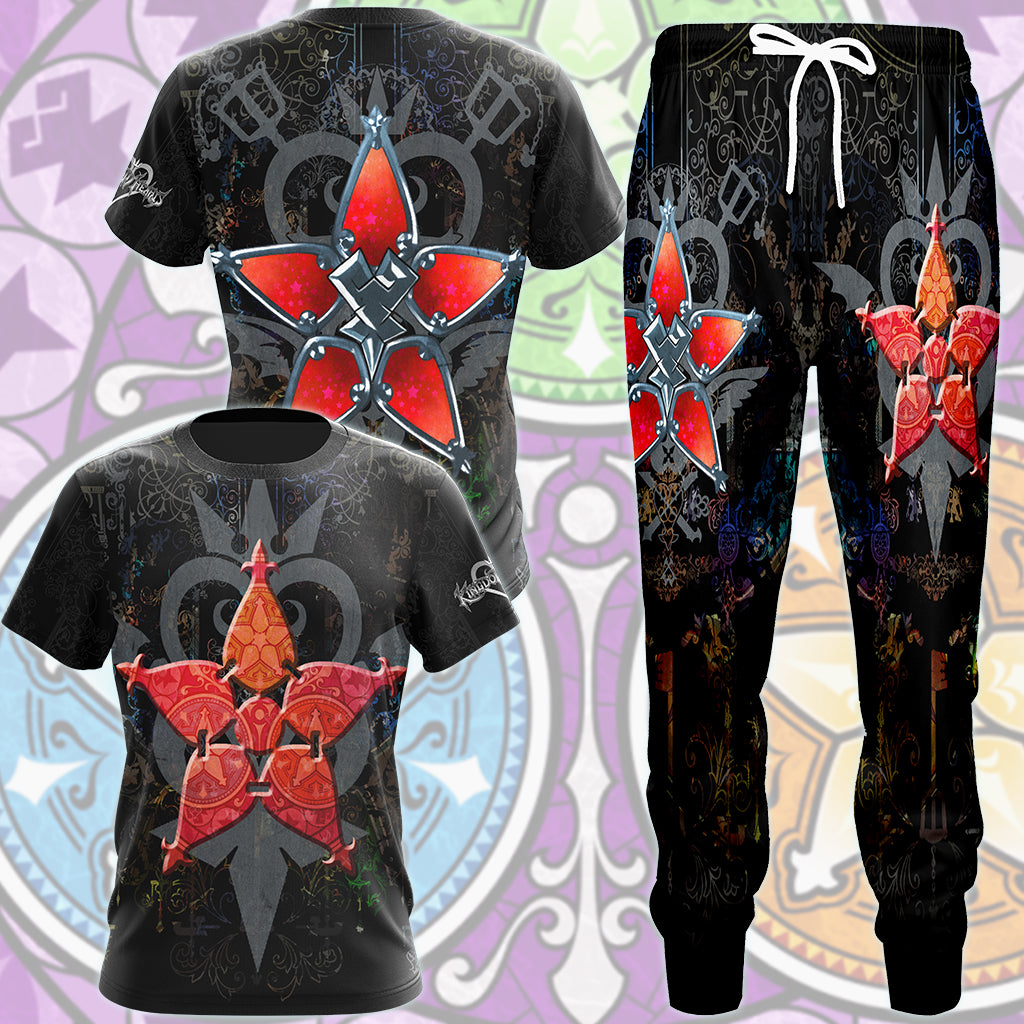 Kingdom Hearts Symbols The Wayfinder Video Game All Over Printed T-shirt Tank Top Zip Hoodie Pullover Hoodie Hawaiian Shirt Beach Shorts Joggers
