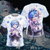 Rem Re:Zero All Over Print T-shirt Zip Hoodie Pullover Hoodie T-shirt S 