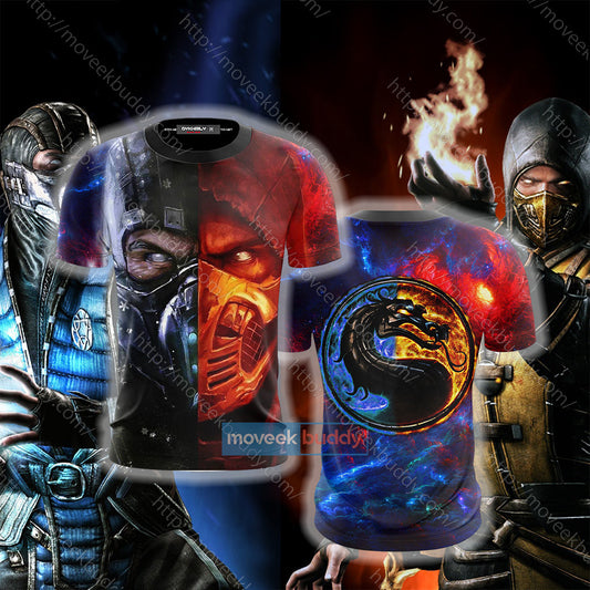 Mortal Kombat Scorpion And Subzero 3D T-shirt T-shirt