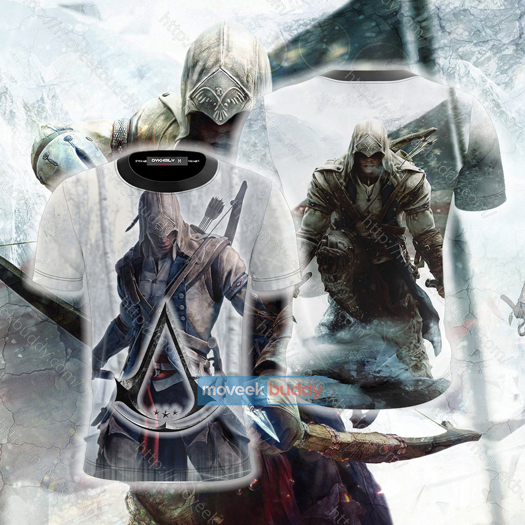 Assassin's Creed III Connor Cosplay Unisex 3D T-shirt