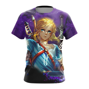 A sword wields no strength unless the hand that holds it has courage The legend of Zelda All Over Print T-shirt Zip Hoodie Pullover Hoodie   