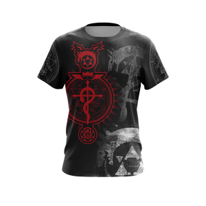 Fullmetal Alchemist symbols Unisex 3D T-shirt   