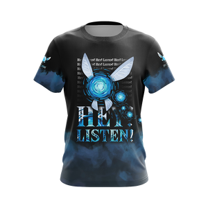 The Legend Of Zelda Navi Fairy Hey Listen Unisex 3D T-shirt Zip Hoodie   