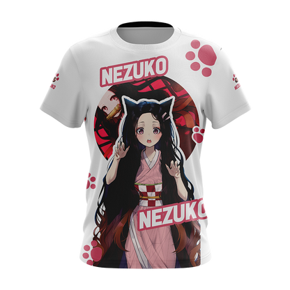 Nezuko Demon Slayer All Over Print T-shirt Zip Hoodie Pullover Hoodie