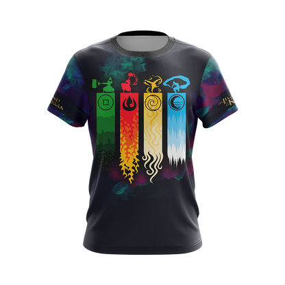 Legend of Korra - Four Elements Unisex 3D T-shirt