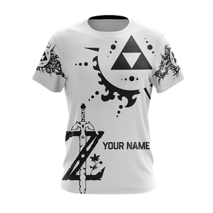 Personalized The legend of Zelda All Over Print T-shirt Zip Hoodie Pullover Hoodie   