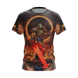 Doom ( Video Game ) Unisex 3D T-shirt   