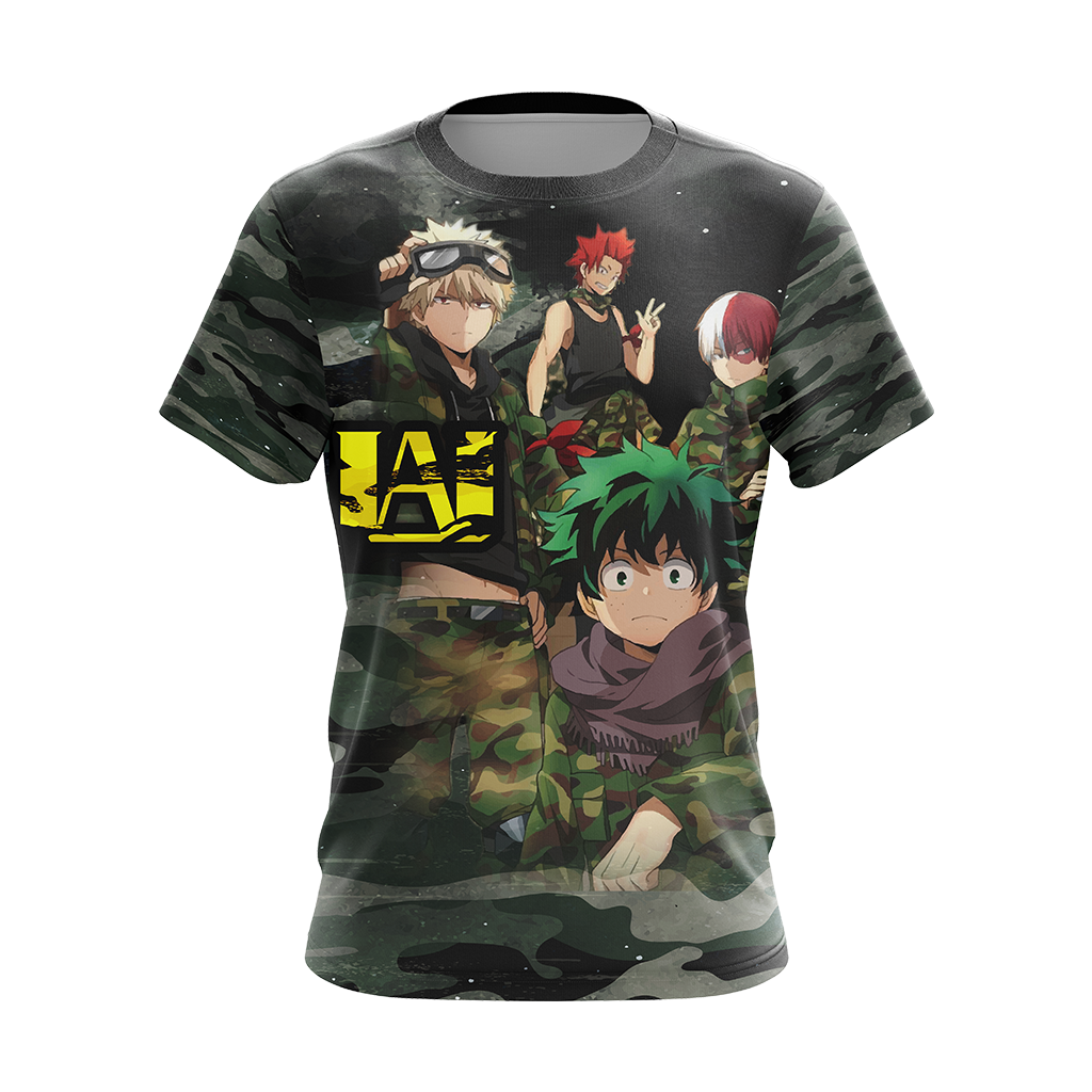 My Hero Academia in Military Uniform Unisex 3D T-shirt   