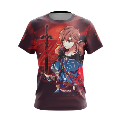 Link The Legend of Zelda All Over Print T-shirt Tank Top Zip Hoodie Pullover Hoodie