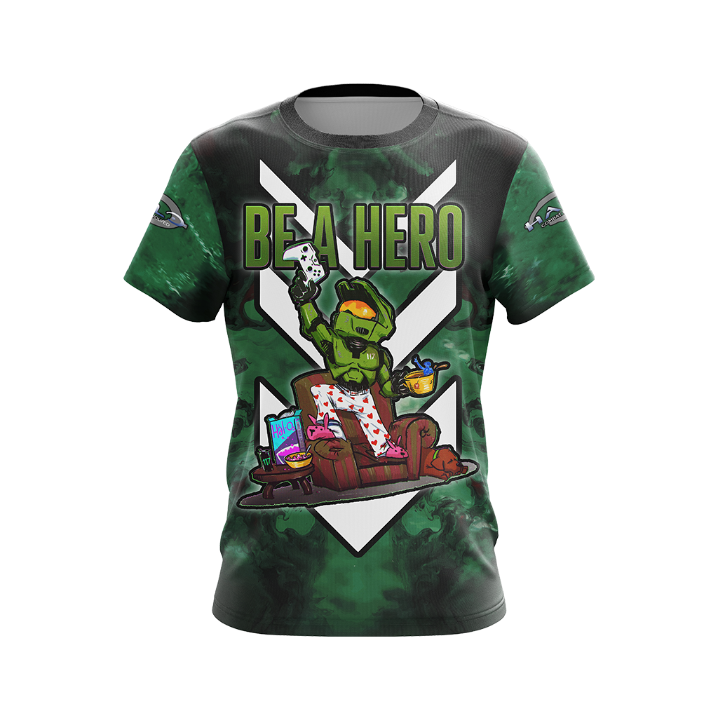 Halo: Combat Evolved - Be a hero. Stay home Unisex 3D T-shirt   