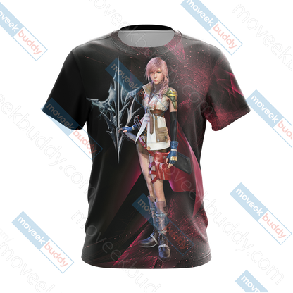 Final Fantasy XIII - Lightning Unisex 3D T-shirt Zip Hoodie