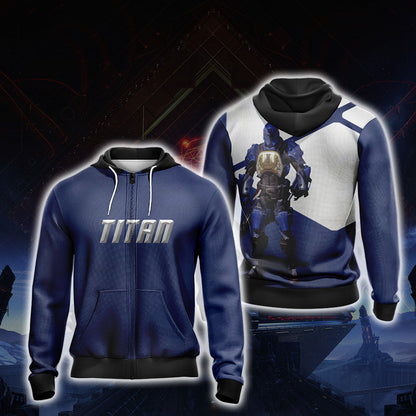 Destiny - Titan New Collection Unisex 3D T-shirt Zip Hoodie