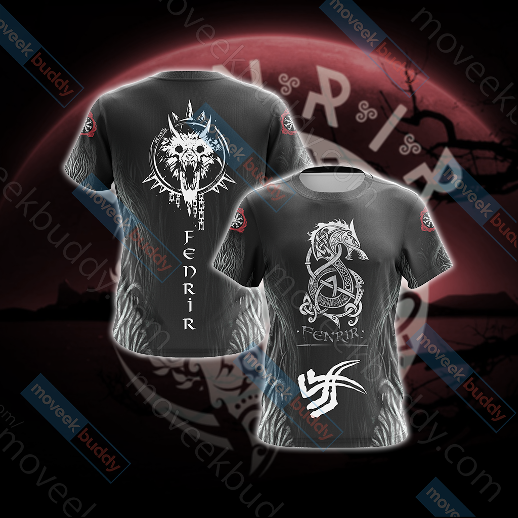 Vikings - Fenrir Unisex 3D T-shirt   