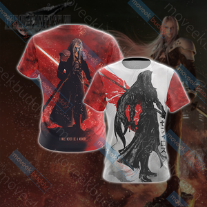 Final Fantasty - Crimson Sephiroth Unisex 3D T-shirt   