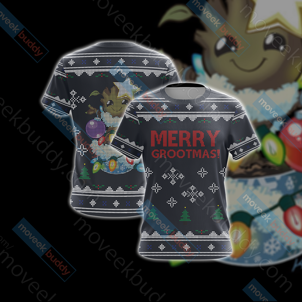 Guardian Of The Galaxy - Groot Merry Grootmas Christmas Unisex 3D T-shirt